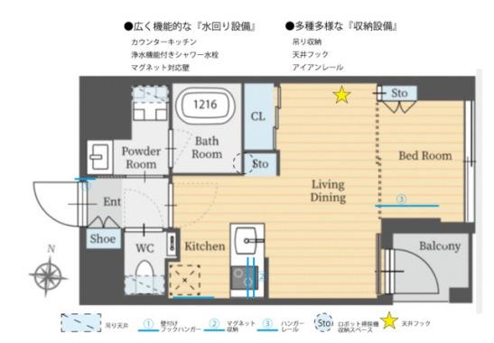 パークルール恵比寿(1LDK/4階)の間取り写真