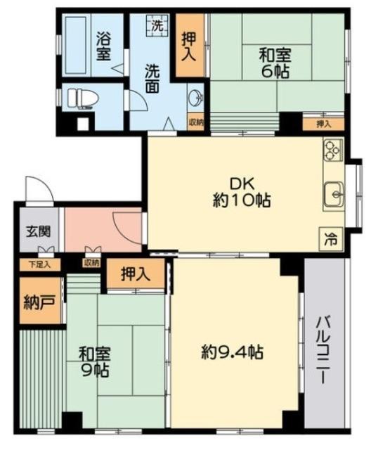 グランシャトー井草(3LDK/3階)の間取り写真