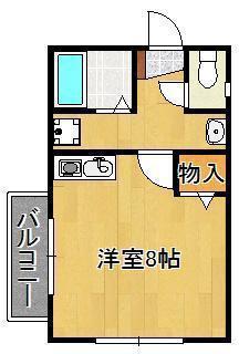 グレース6(ワンルーム/1階)の間取り写真