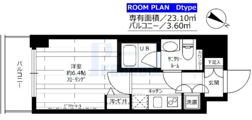 グランドコンシェルジュ板橋本町(1K/6階)の間取り写真