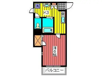 BRICK 11(1K/3階)の間取り写真