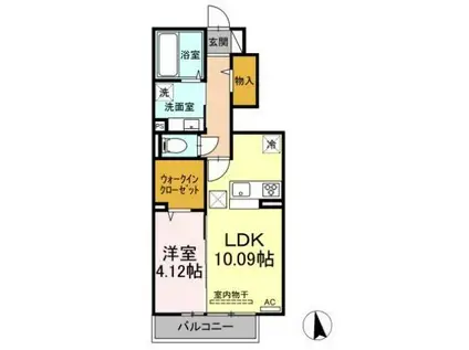 ガーデンリーフ平和台(2LDK/2階)の間取り写真