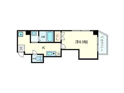 アリバ豊崎(1K/5階)の間取り写真