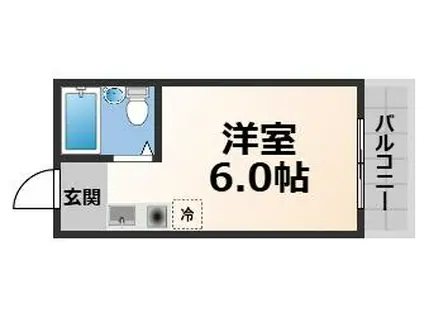 カーサコモダ(ワンルーム/3階)の間取り写真