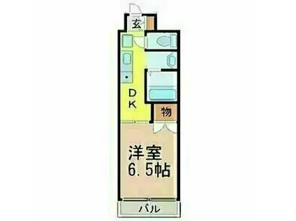 セントラル瑞穂(1K/6階)の間取り写真