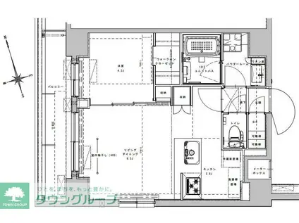 アジールコート大森西(1LDK/6階)の間取り写真