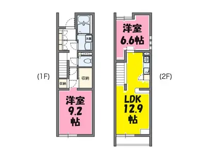コヅチ2(2LDK/1階)の間取り写真