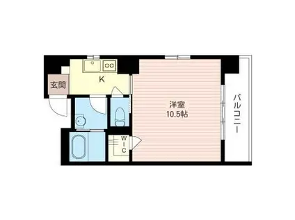 YS クレスト(1K/7階)の間取り写真