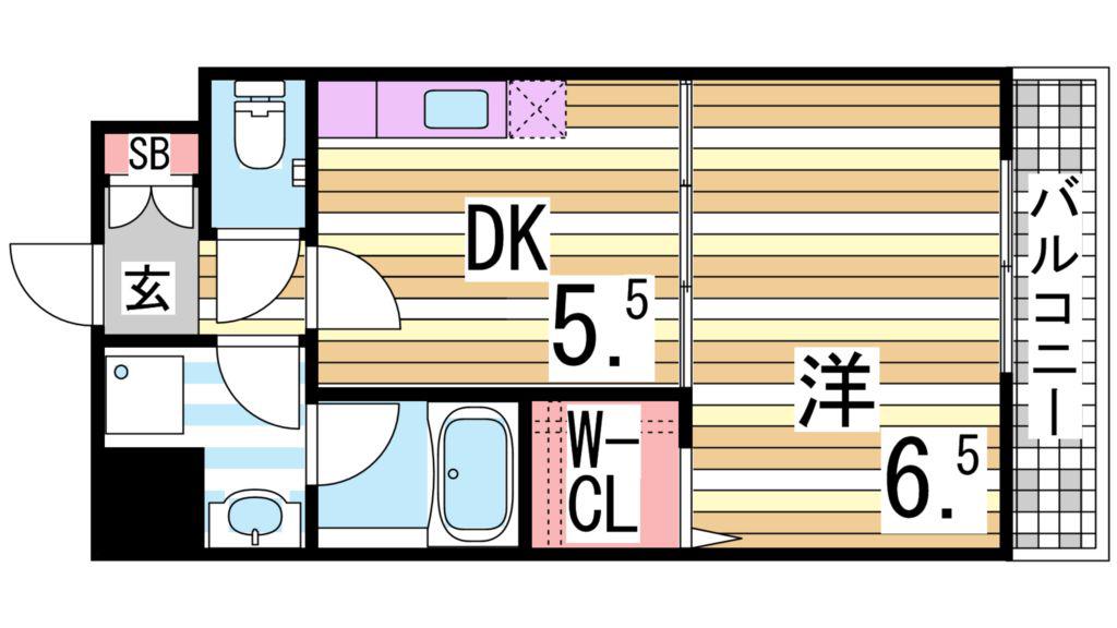 コンフォータブルハウス木元(1DK/1階)の間取り写真