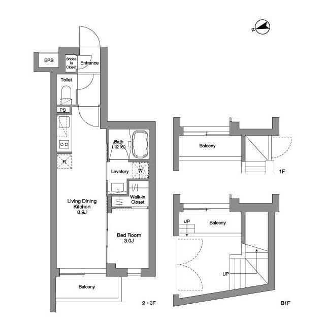 ORME COURT YOTSUYA(1LDK/1階)の間取り写真