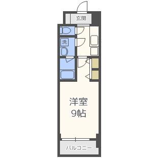 スプランディッド淀屋橋DUE(1K/5階)の間取り写真