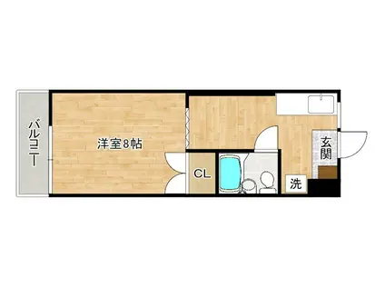 クライムハイツ寿山(1K/3階)の間取り写真