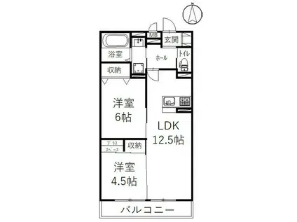 KAPAL ENOSHIMA(2LDK/3階)の間取り写真