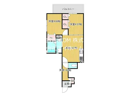 フォレストクリエオーレ玉津(2LDK/2階)の間取り写真