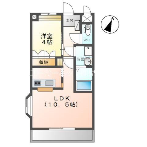 サンガーデンM(1LDK/2階)の間取り写真