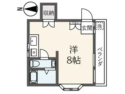 パル永福町(ワンルーム/2階)の間取り写真