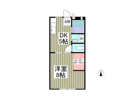 パナヴィレッジエッグE 101(1DK/1階)の間取り写真