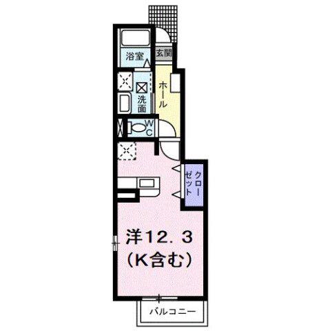 ジュネス.メゾン(ワンルーム/1階)の間取り写真