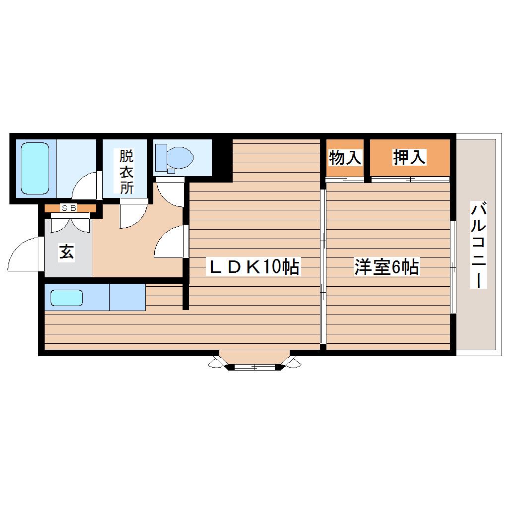 アビタシオン111ビル(1LDK/3階)の間取り写真
