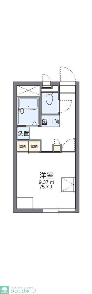 レオパレスベアート(1K/2階)の間取り写真