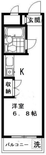 セイントパレス鶴見市場(ワンルーム/2階)の間取り写真