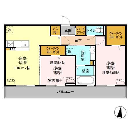 ブレアハウス(2LDK/2階)の間取り写真
