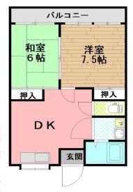 昭栄マンション(2DK/2階)の間取り写真