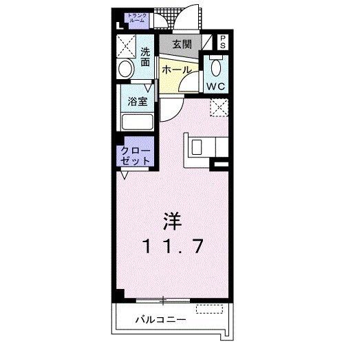 プレーヌ・フルサワ(ワンルーム/2階)の間取り写真