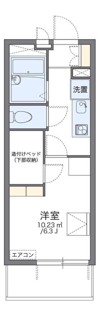 レオパレスソフィア(1K/3階)の間取り写真