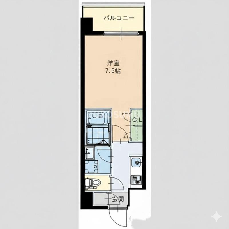 S-RESIDENCE福島GRANDE(1K/3階)の間取り写真