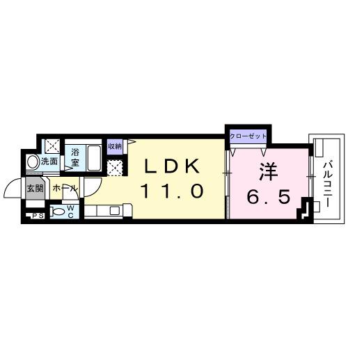 ダイヤモンド サルーン(1LDK/3階)の間取り写真