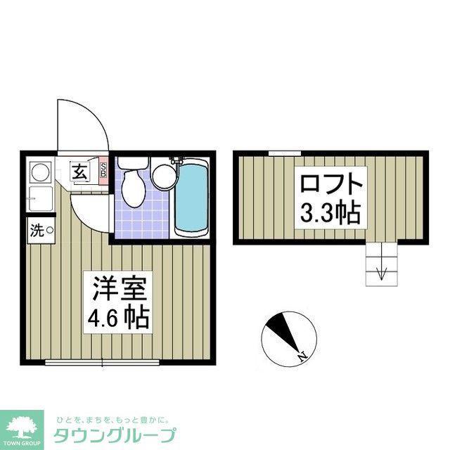 RIX金沢文庫(ワンルーム/2階)の間取り写真