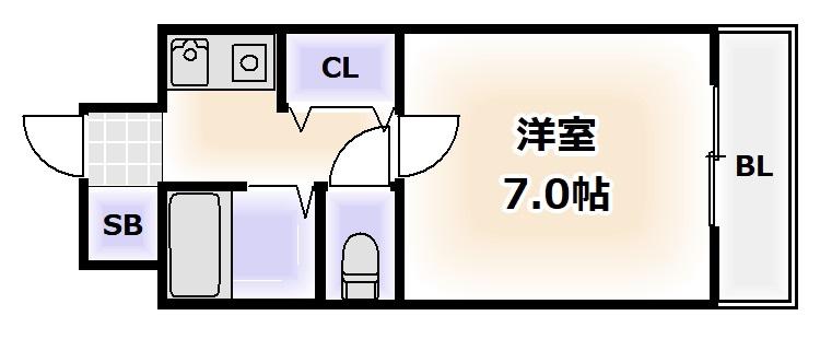 パークビレッジ(1K/2階)の間取り写真