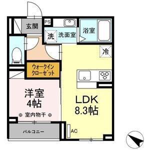 エスペランサ21(1LDK/1階)の間取り写真