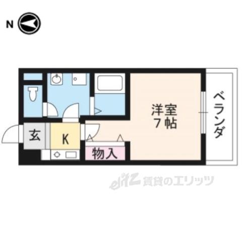 メゾンMINORU(1K/2階)の間取り写真