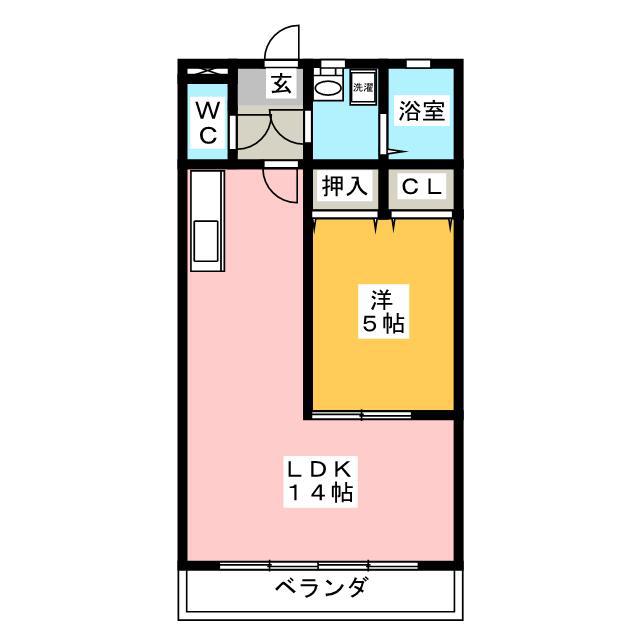 サンメゾン16(1LDK/3階)の間取り写真