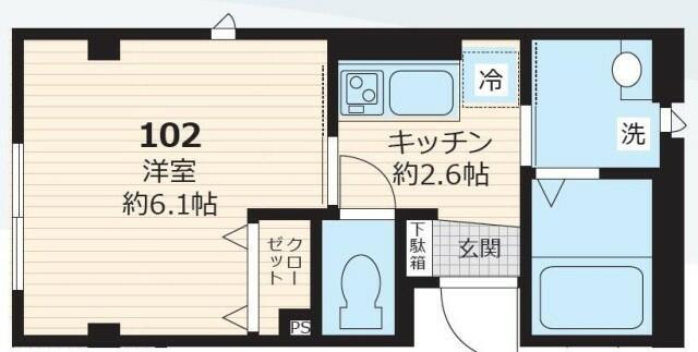 マイキャッスル(1K/1階)の間取り写真