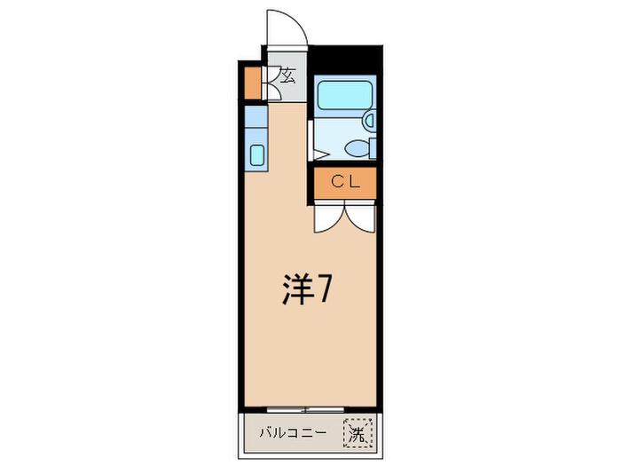 ハウス武内(ワンルーム/3階)の間取り写真