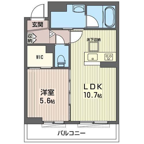 クレアフェリオ(1LDK/1階)の間取り写真