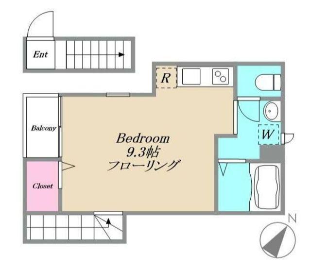 SFLAT SUGINAMI(ワンルーム/2階)の間取り写真