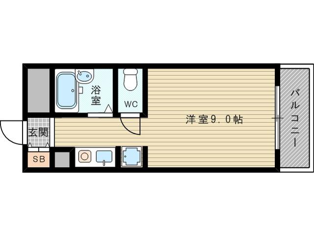 デイグラン上新庄(ワンルーム/3階)の間取り写真