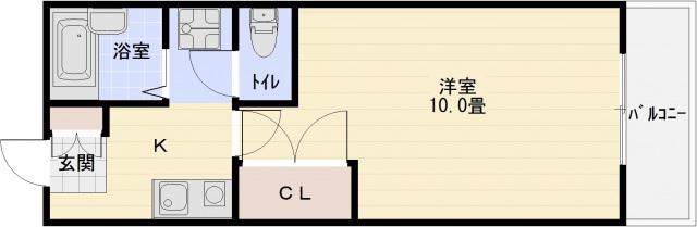 コンドウハイツ(1K/2階)の間取り写真