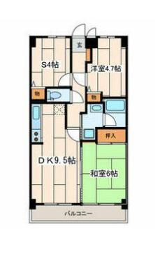 グランドール井上(2SDK/1階)の間取り写真