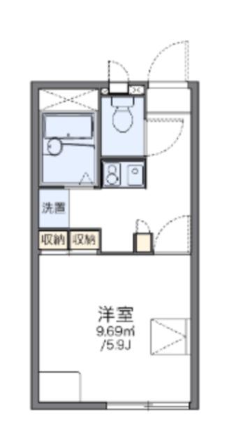 レオパレス原山(1K/1階)の間取り写真