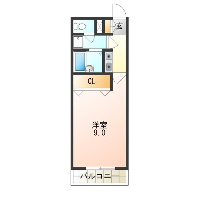 メゾンMICHIKO(1K/3階)の間取り写真