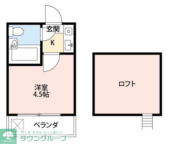 ニューハウス志木(1K/2階)の間取り写真