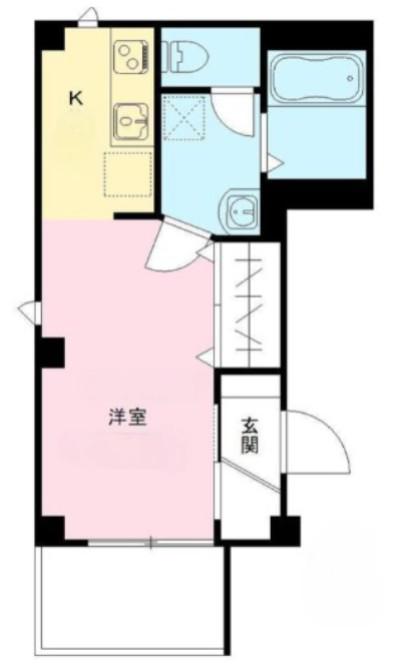 DANK晴(1K/1階)の間取り写真