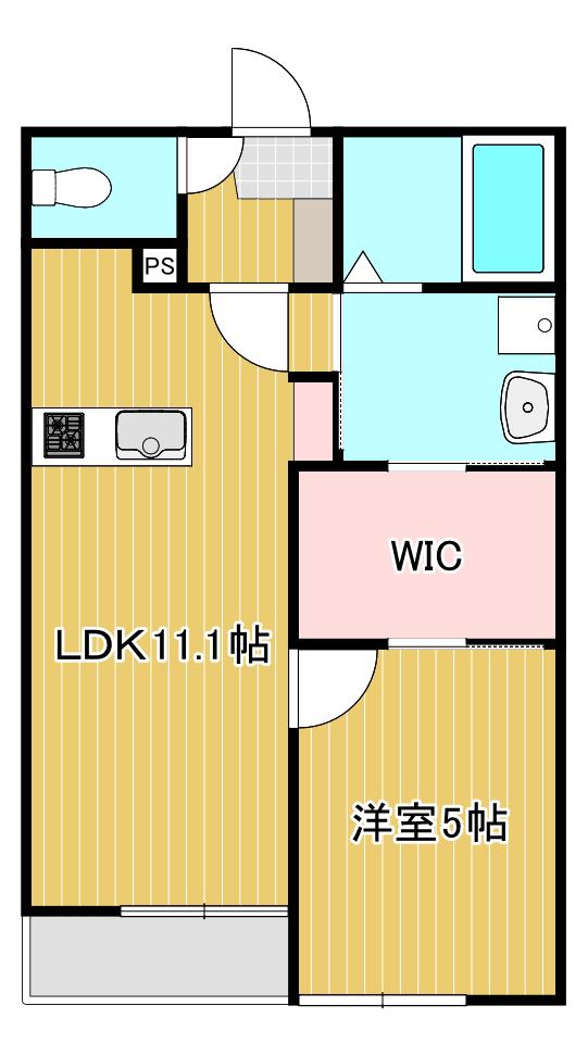 ネオステージ八王寺町(1LDK/2階)の間取り写真