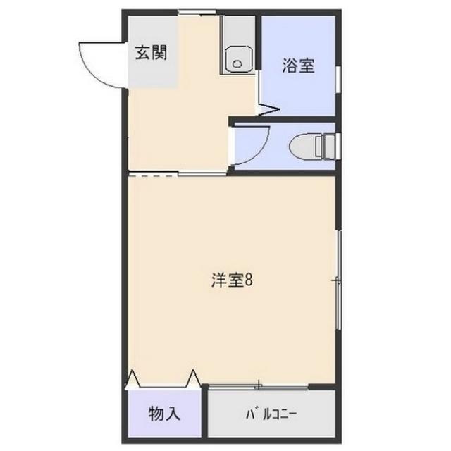 サンピュアJ(1K/2階)の間取り写真