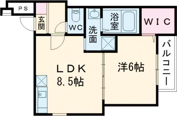 フジパレス門真本町V番館(1LDK/3階)の間取り写真
